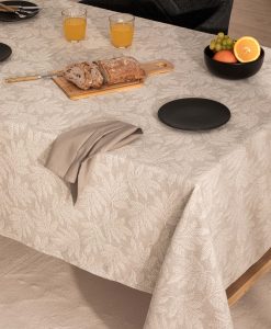 Mantel antimanchas jacquard Laia Beige