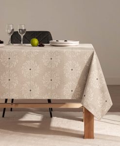 Mantel antimanchas jacquard Thaisa Gris