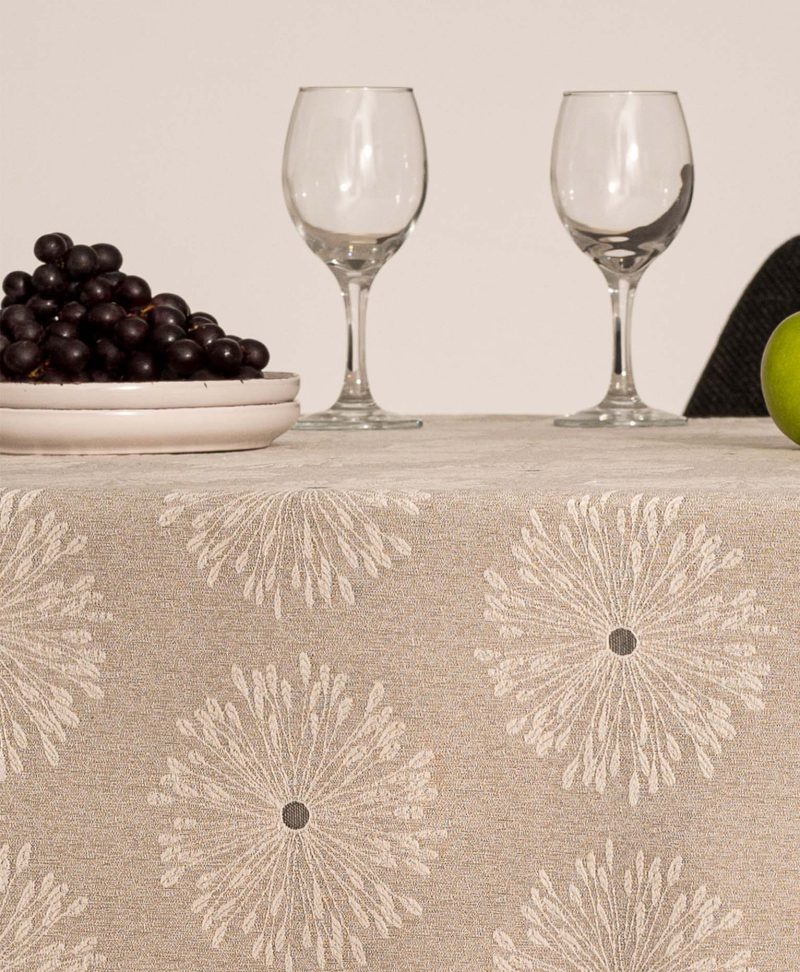 Mantel antimanchas jacquard Thaisa Gris