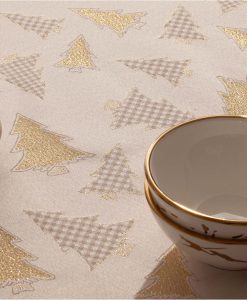 Mantel Navidad jacquard Chandelle Oro