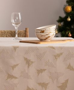 Mantel Navidad jacquard Chandelle Oro