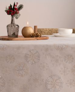 Mantel navidad jacquard Snowberry Plata