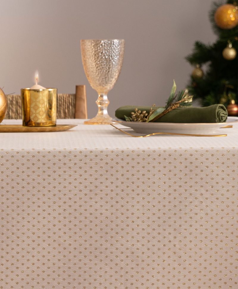 Mantel Navidad jacquard Treasure Oro