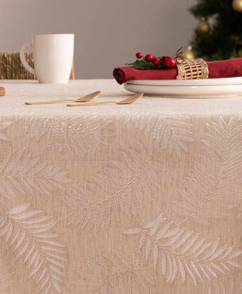 Mantel navidad jacquard Aurore Beige