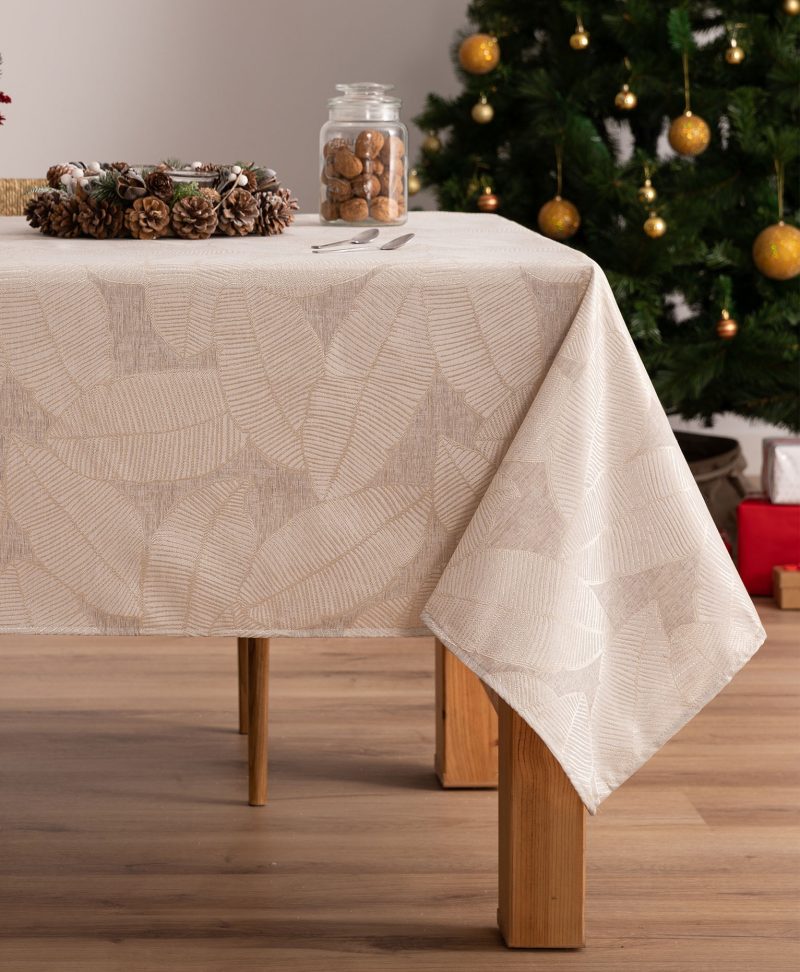 Mantel navidad jacquard Gabrielle Beige