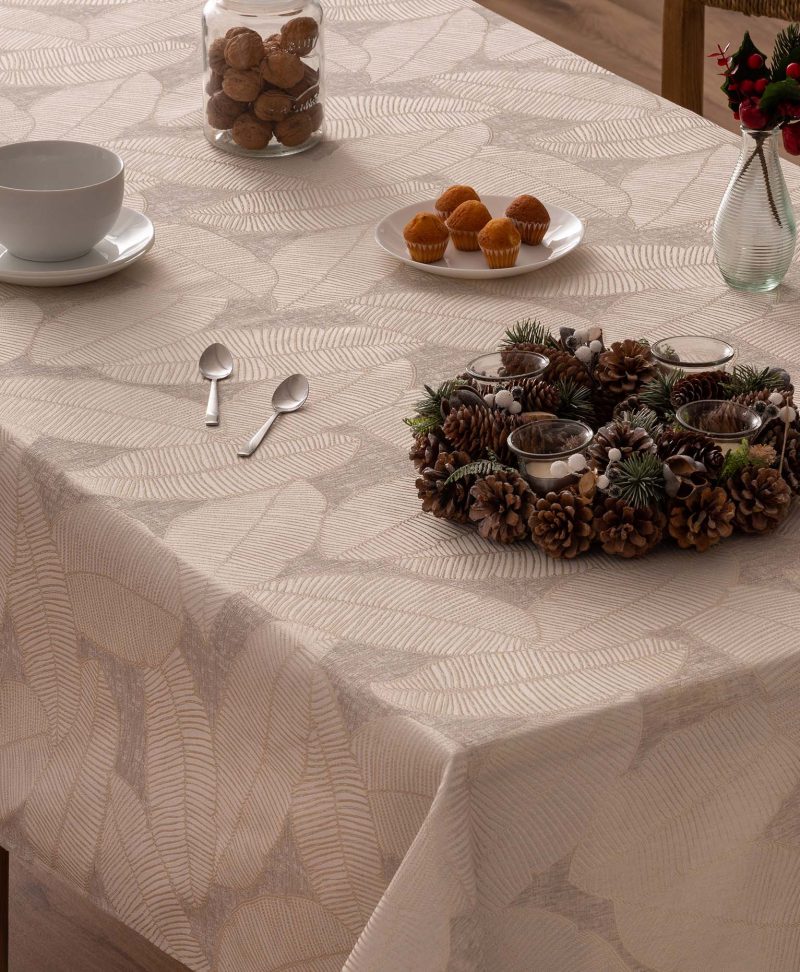 Mantel navidad jacquard Gabrielle Beige