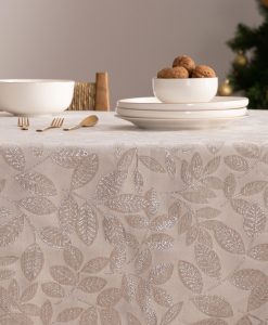 Mantel navidad jacquard Cypres Plata