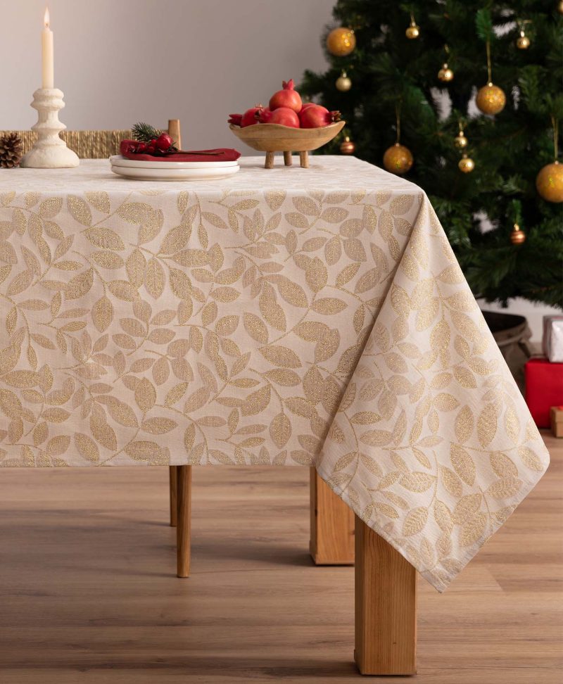 Mantel navidad jacquard Cypres Oro