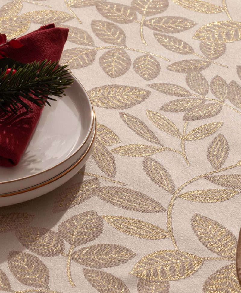 Mantel navidad jacquard Cypres Oro