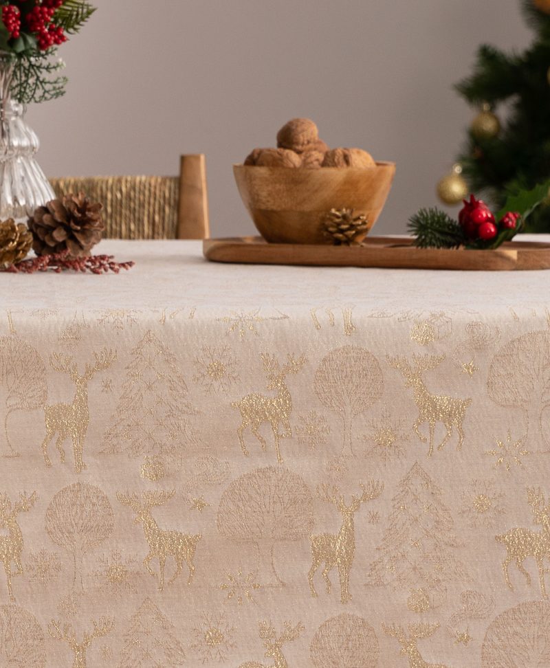 Mantel navidad jacquard Lumiere Oro