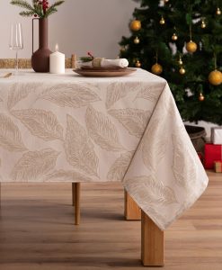 Mantel navidad jacquard Grace Beige