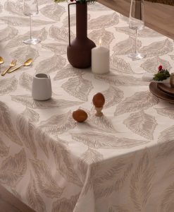 Mantel navidad jacquard Grace Beige