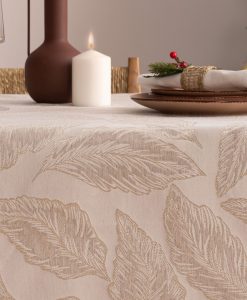 Mantel navidad jacquard Grace Beige