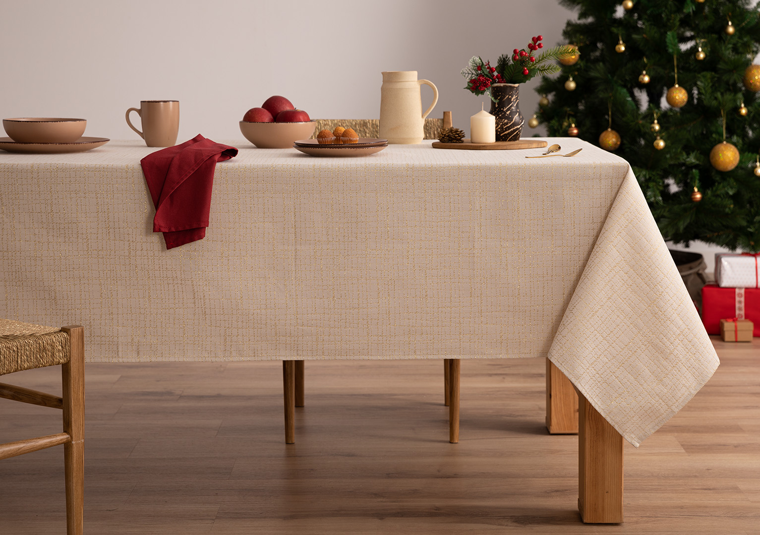 Mantel navidad jacquard Marie Oro