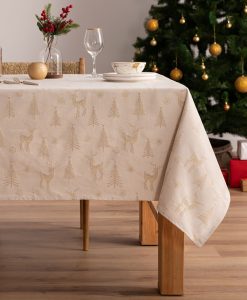 Mantel navidad jacquard Rudolph Oro