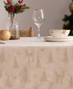 Mantel navidad jacquard Rudolph Oro