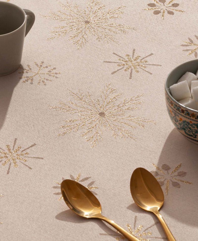 Mantel navidad jacquard Glory Oro