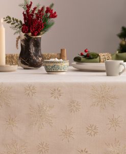 Mantel navidad jacquard Glory Oro