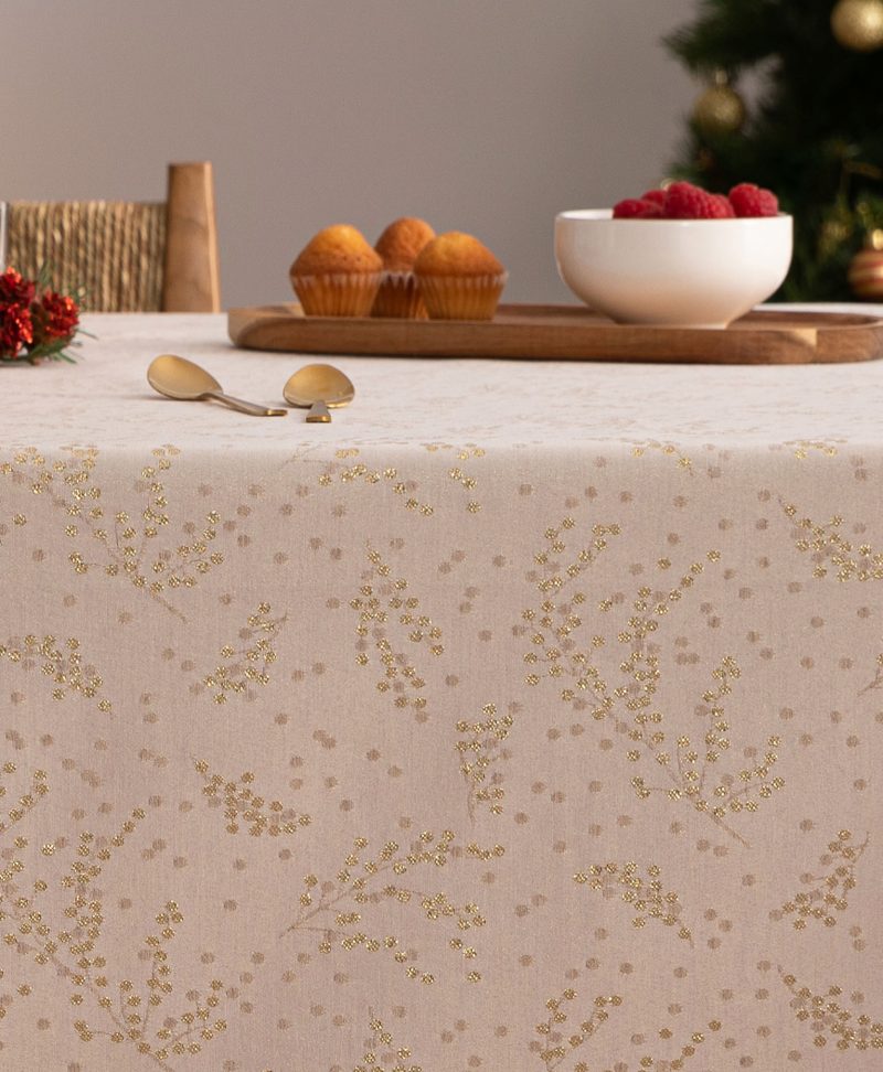 Mantel navidad jacquard Duende Oro