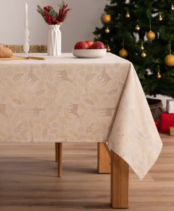 Mantel navidad jacquard Pudu Oro