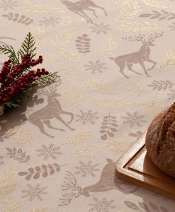 Mantel navidad jacquard Pudu Oro