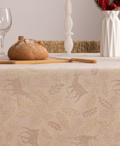 Mantel navidad jacquard Pudu Oro