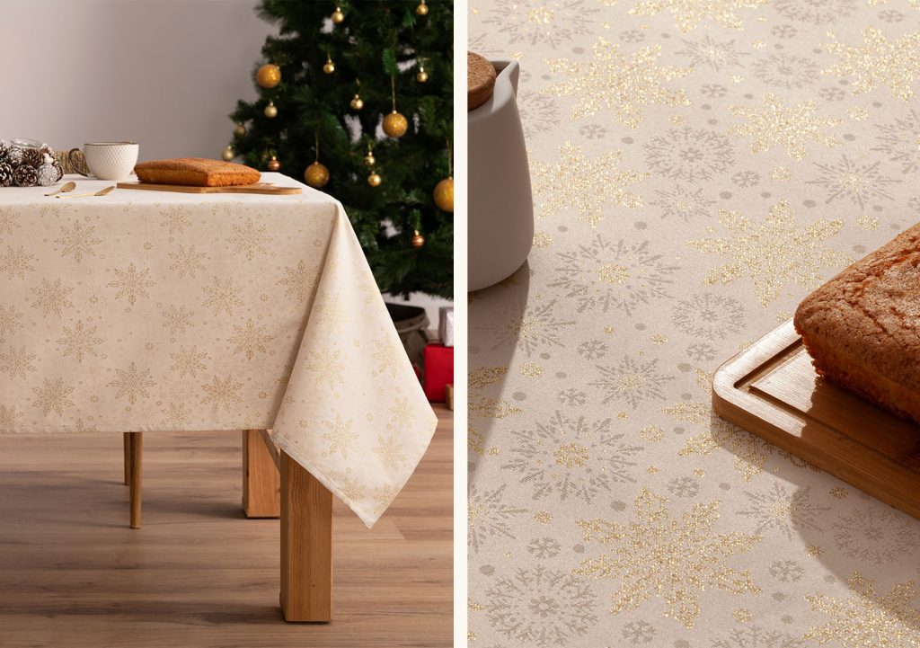 Mantel navidad jacquard Vega Oro