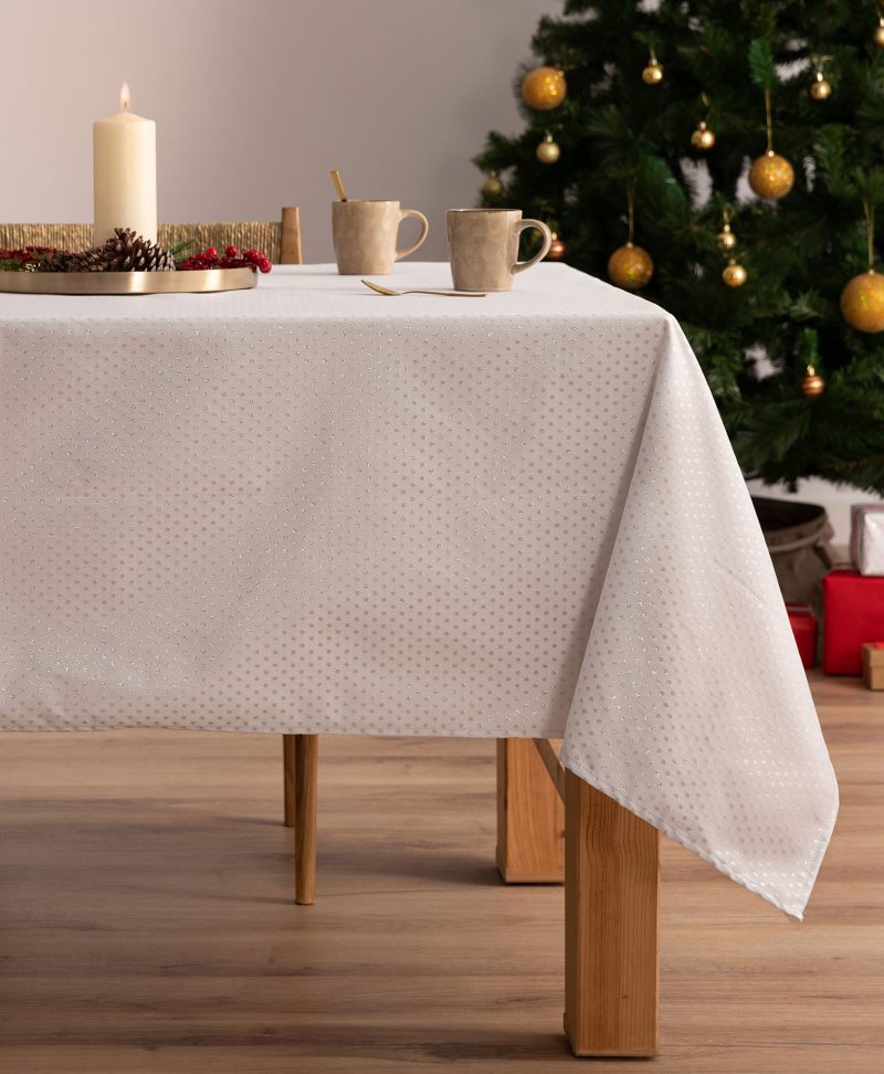 Mantel navidad jacquard Treasure Plata