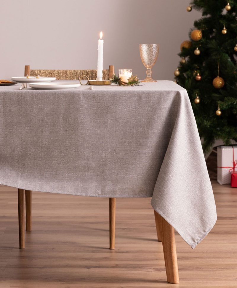 Mantel navidad evolet gris-oro