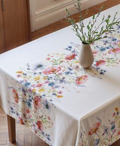 Mantel con flores silvestres, mantel antimanchas