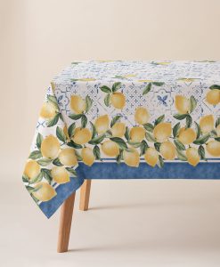 Mantel Tropical Antimanchas Doris Azul