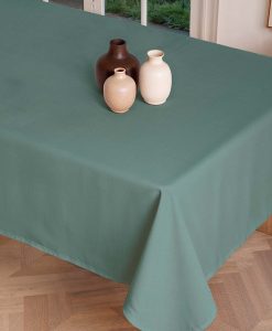 Mantel antimanchas zen jade, mantel verde antiarrugas