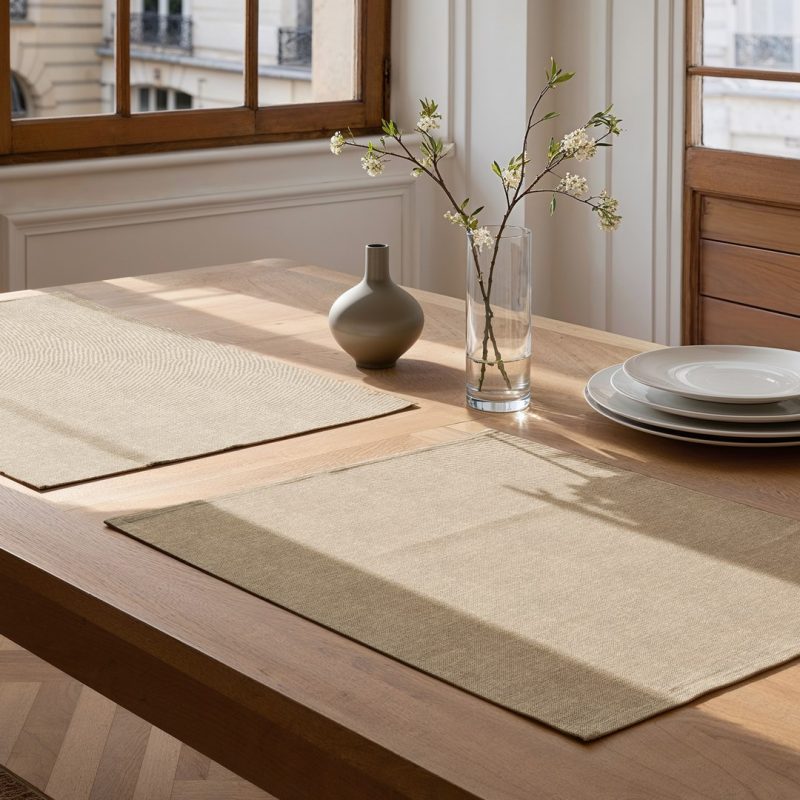 Mantel individual tacto tela Indra Beige
