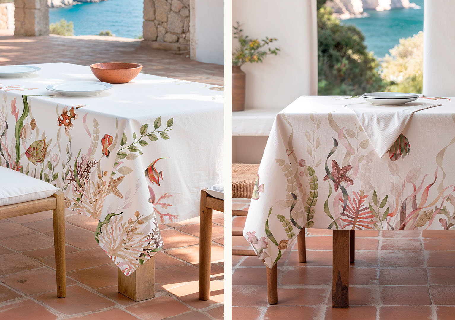 Mantel antimanchas, mantel estampado, mantel de verano, manteles antimanchas