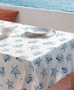 Mantel antimanchas Myrtos, mantel estampado, manteles antimanchas, manteles verano