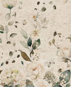 Mantel antimanchas Dareli Multicolor, mantel estampado, mantel de lino, mantel lino estampado