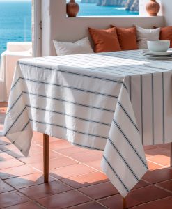 Mantel de rayas, Mantel antimanchas LAMBI_AZUL