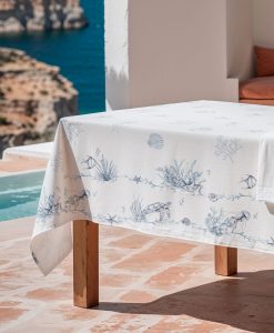 Mantel antimanchas Macarella, mantel estampado, mantel de verano, manteles antimanchas